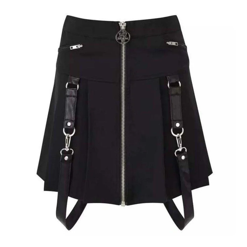 Blaire B**ch black mini skirt removable straps M